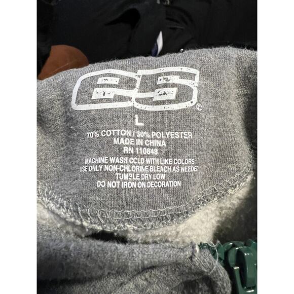 e5 University of Miami Hurricanes Gray Zip Up Sweatshirt Jacket Size L - Picture 5 of 5